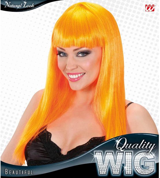 Beautiful - Orange Wig for Hair Accessory Fancy Dress - Image 3