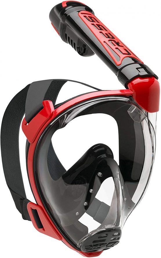 Cressi Duke Full Face Mask for Vision Snorkeling Whit Dry Tube, Black/Red, M/L - Image 3