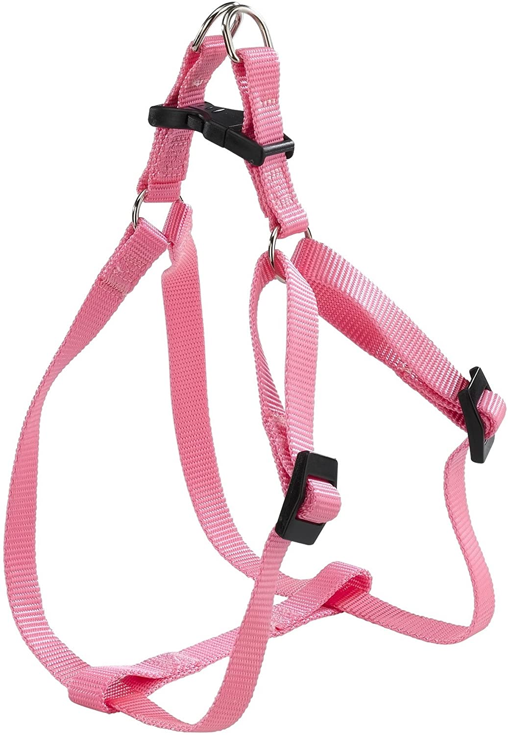 Ferplast Dog Harness Medium EASY M, Adjustable Dog Harness, Easy to Wear, 45-63 cm. Rose