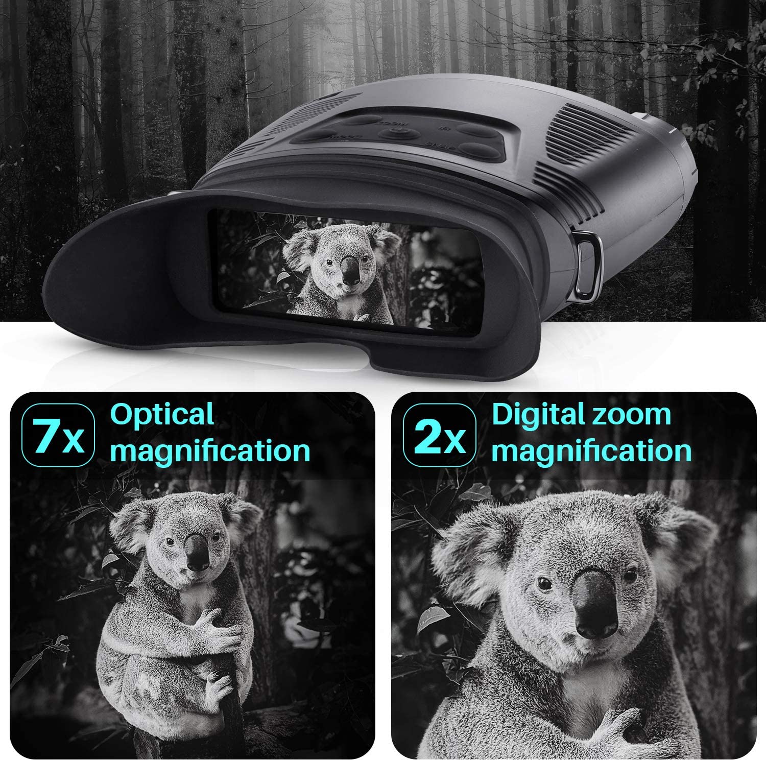 Night Vision Binoculars Hunting Binoculars 7x21mm Infrared Night Vision ...