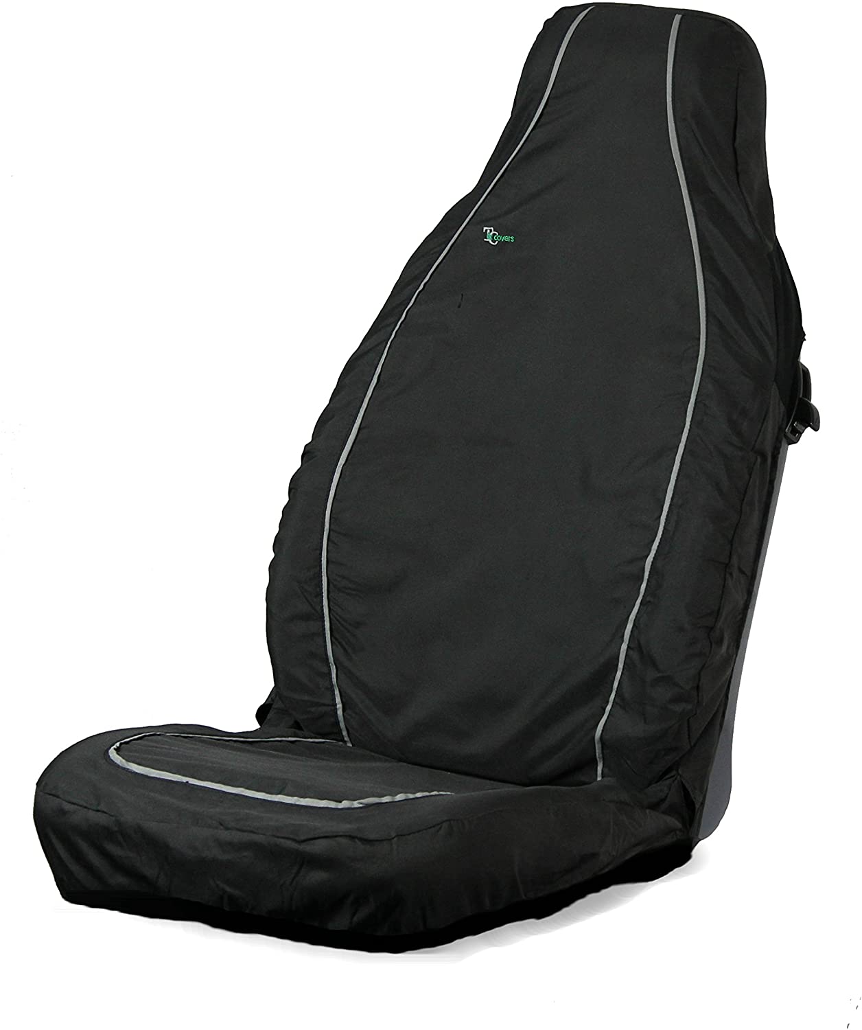 Town & Country Covers 3D Universal Front Seat Cover - Airbag Compatible - Heavy Duty & Waterproof - Black