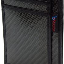 eStockCo Credit Card Wallet Holder Carbon Fibre Leather Trim RFID Protected
