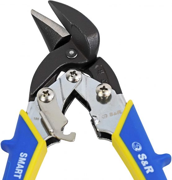 S&R Mini Tin Snips, Ideal Series, Strong and Versatile, 180 mm, Right Cut, Rubberised Handles, HRC 60-62 - Image 2