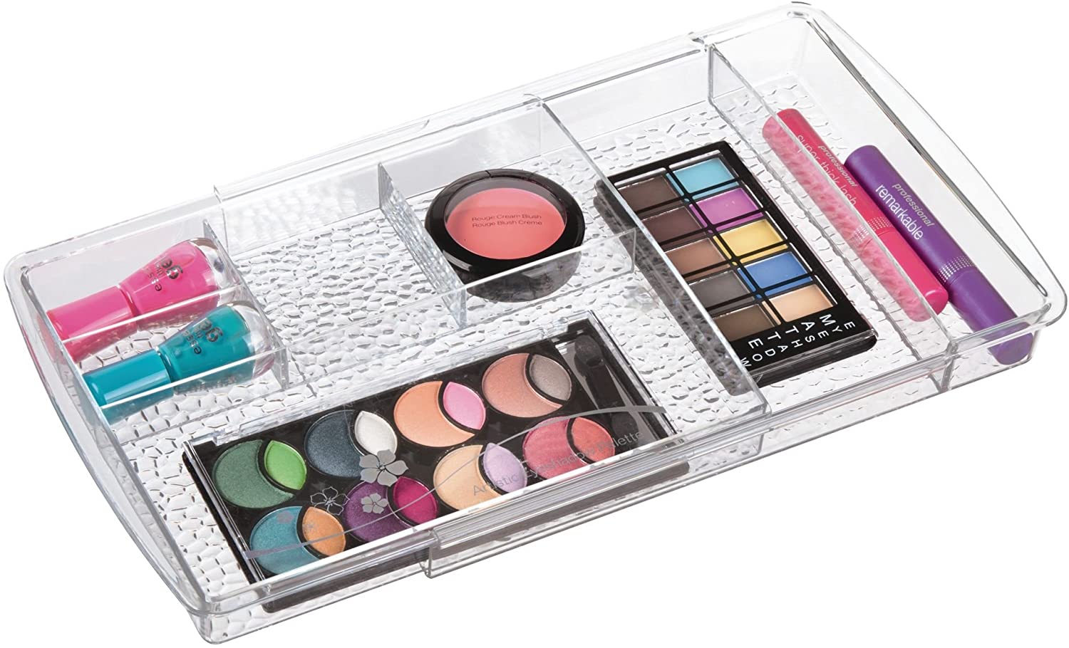 InterDesign Rain Expandable Cosmetic Drawer Organizer for Vanity