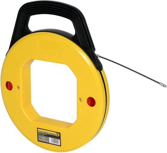 C.K 495053 Nylon Draw Tape, Black/Yellow, 25 m