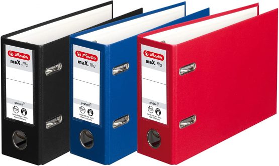 Herlitz max Protect A5 Oblong Lever Arch File - Black - Image 3