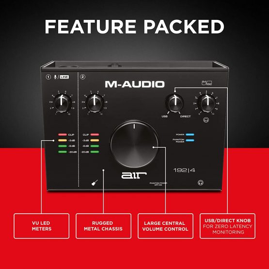 M-Audio AIR 192|4 - 2-In/2-Out USB Audio Interface with Recording Software from ProTools & Ableton Live, Plus Studio-Grade FX & Virtual Instruments - Image 4