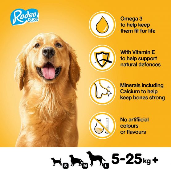 Pedigree Rodeo Duos - Dog Treats with Beef & Cheese, 70 Sticks, 10 x 123 g - Image 4