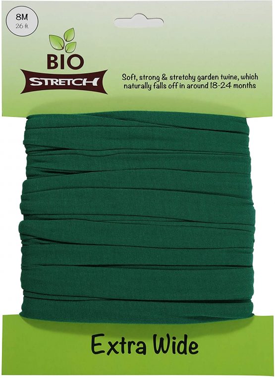 Biostretch Tree Ties and large Plant Tie. Environmentally Smart, Soft Green Stake Support (Bio X W Card) 8M/26ft