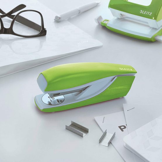 Leitz 55022054 Stapler, 30 Sheet Capacity, Ergonomic Metal Body, Includes Staples, WOW Range, Green - Image 2