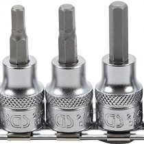 BGS 5104 | Bit Socket Set | 10 mm (3/8") Drive | internal Hexagon 1/8" - 3/8" | Inch Sizes | 7 pcs.