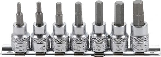 BGS 5104 | Bit Socket Set | 10 mm (3/8") Drive | internal Hexagon 1/8" - 3/8" | Inch Sizes | 7 pcs.