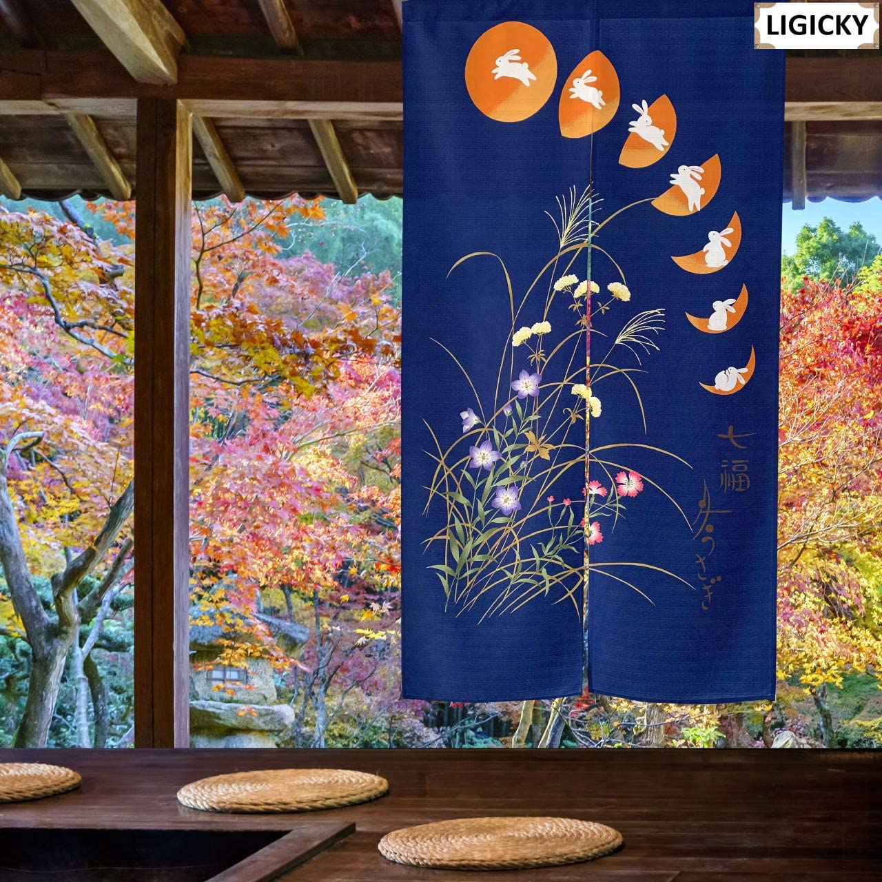 Ligicky Japanese Noren Long Type Doorway Curtain Door Tapestries For