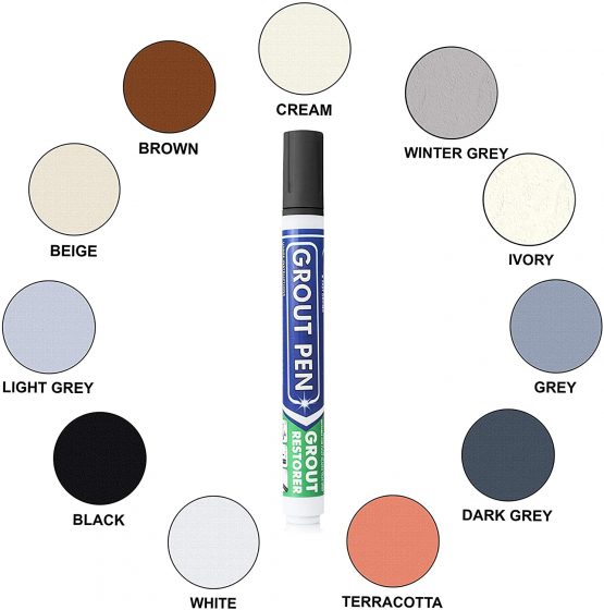 Grout Pen For restoring tile grout. Dark Grey 5mm wide nib - Image 4