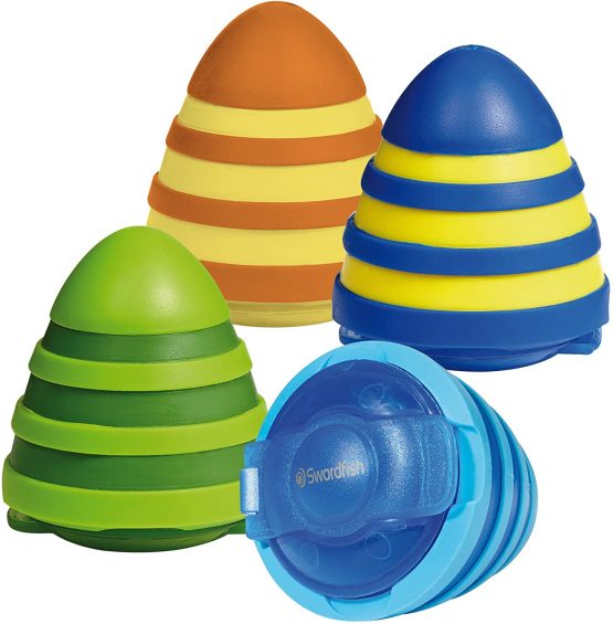 Swordfish ‘Beehive’ Double-Hole Pencil Sharpener with Mess-Free Canister [Pack of 10] Assorted Colours [40319]