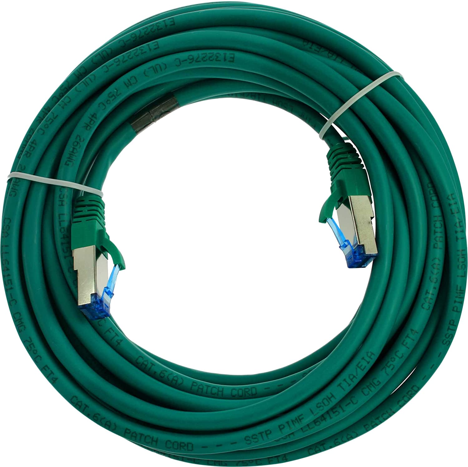 InLine Patchkabel, Cat.6A, S-STP/PIMF, 500MHz, 7,5m gr1/4n, Green - Image 2