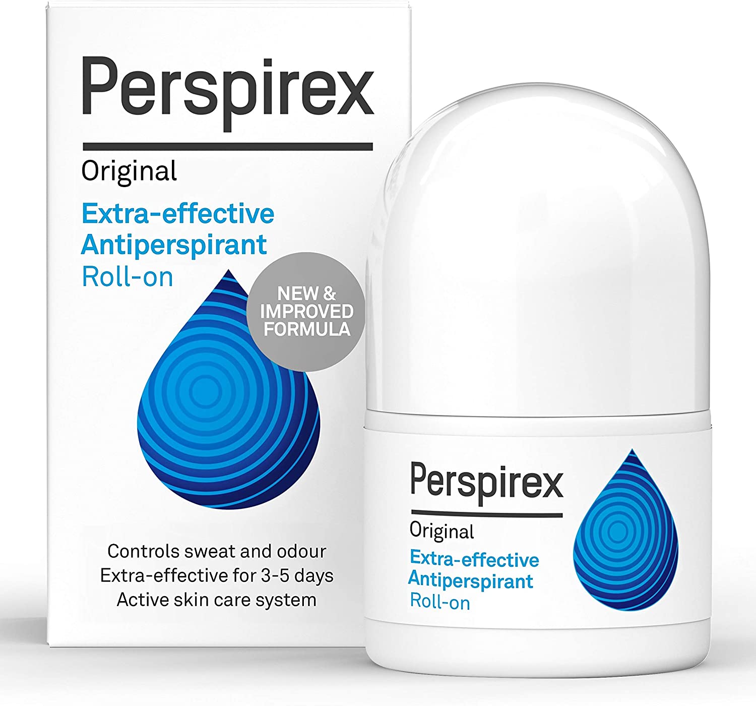 PERSPIREX Extra Strength Antiperspirant Roll On ORIGINAL 20ml, Fresh Scent 3+ days Odour Protection