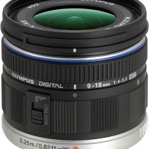 Olympus Mo Digital ED 9-18 mm F4.0-5.6 Lens, Wide Angle Zoom, Suitable for All MFT Cameras (Olympus OM-D & PEN Models, Panasonic G-Series), Black