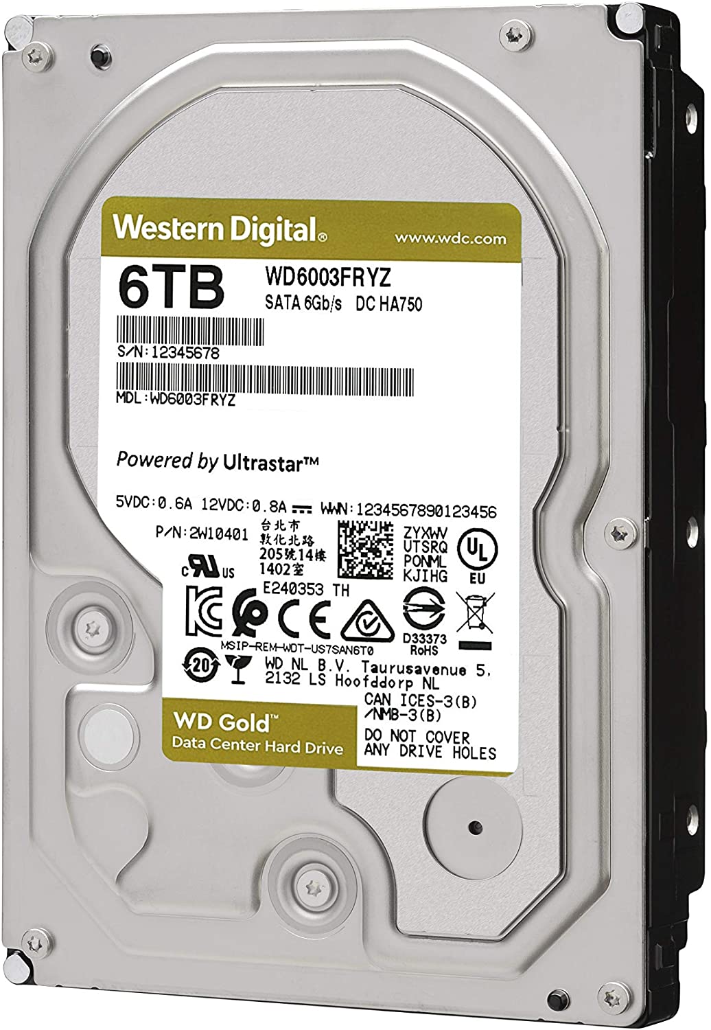 Western Digital HDD Gold 6 TB SATA 256 MB 3.5 Inch - Image 3