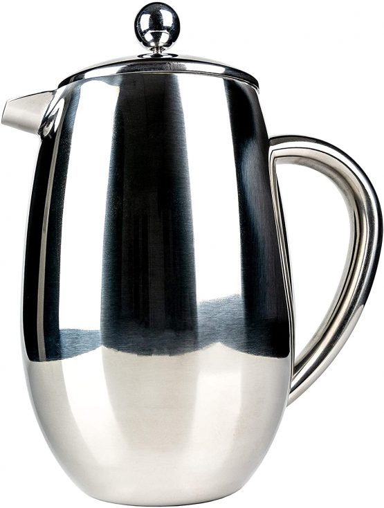 Café Olé BFD Cafetière, Stainless Steel, Mirror Finish, 1 Mug (350ml)