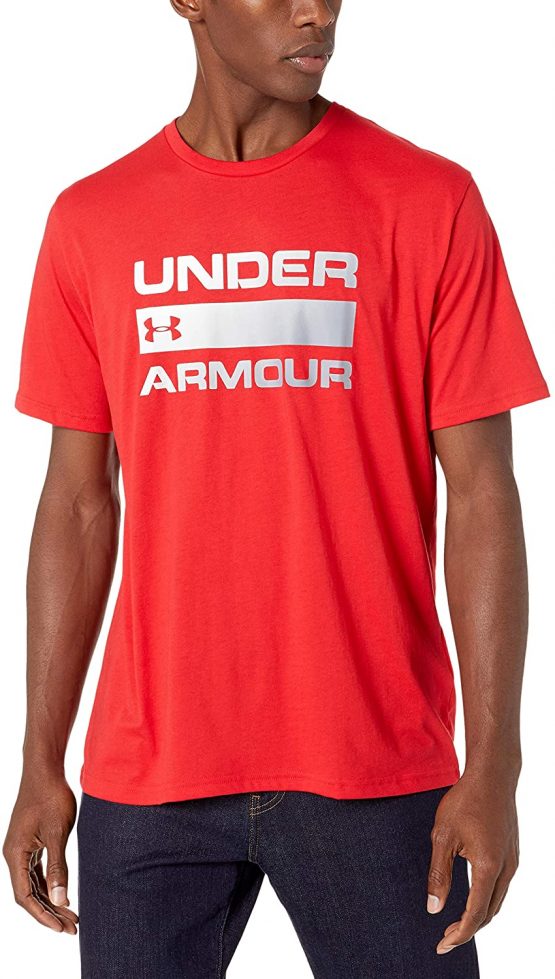 Under Armour UA TEAM ISSUE WORDMARK Short Sleeve, T Shirt for Men with Graphic Design, Loose-Fit Sport and Fitness Clothing Men