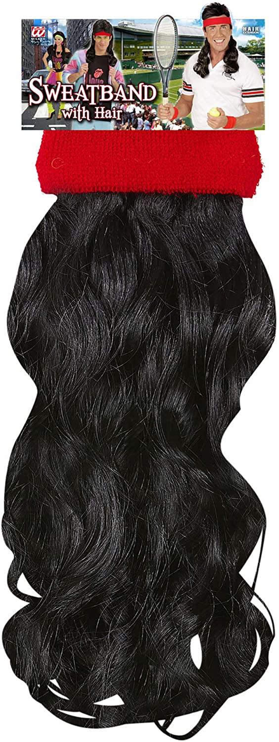 WIDMANN 05836 Headband Curly Hair, Black, Noir - Image 2