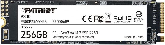Patriot P300 M.2 PCIe Gen 3 x4 256GB Low-Power Consumption SSD,P300P256GM28