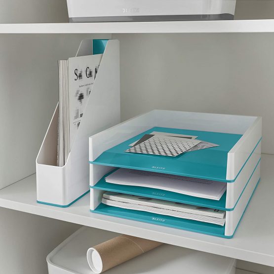 Leitz WOW Letter Tray Dual Colour, Ice Blue - Image 3