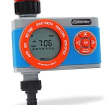 GRÜNTEK Digital water timer for garden lawn irrigation, hose/tap timer with display, flexible watering choice of weekdays and watering timer from 1 min to 360 min
