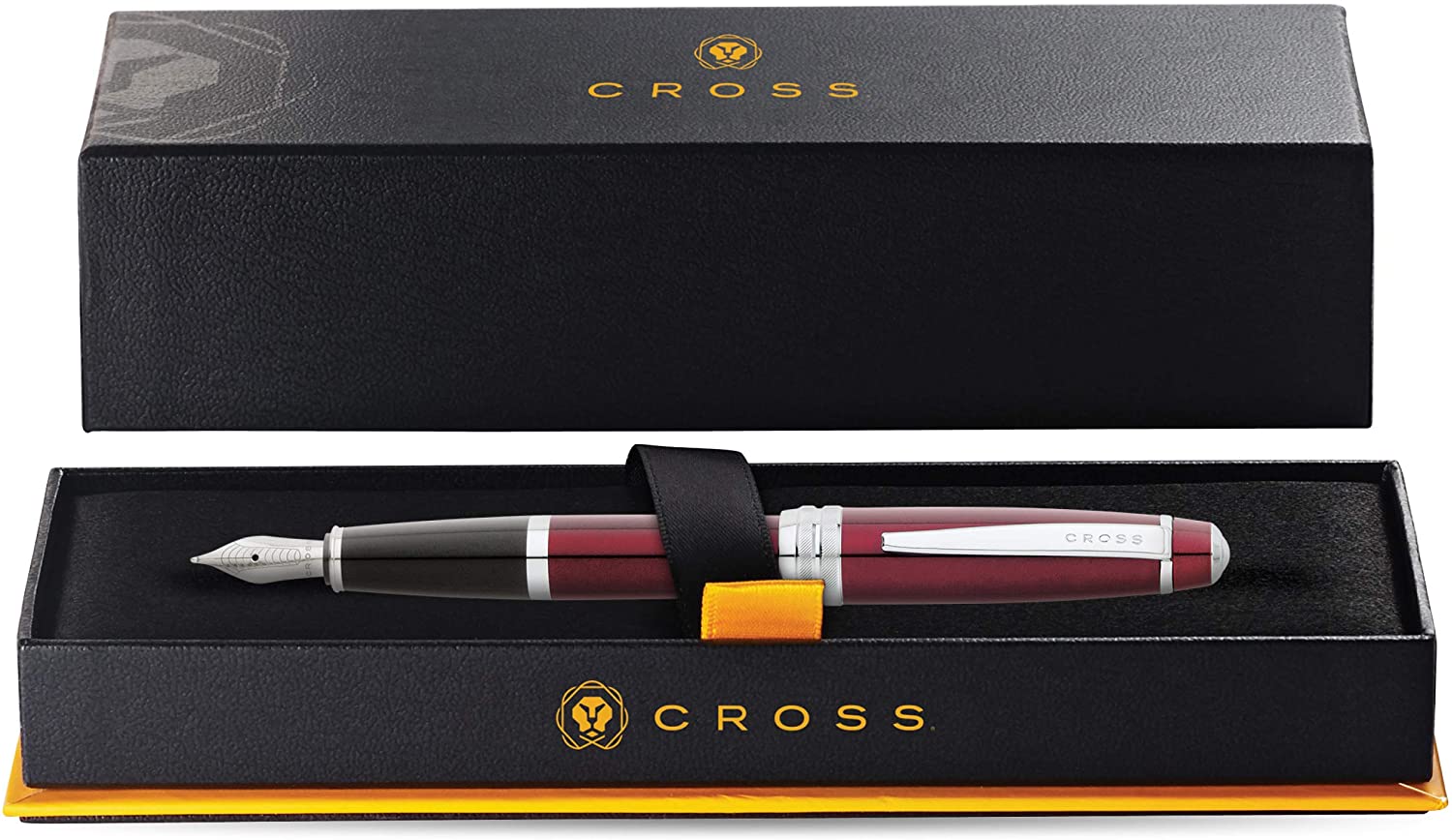 CROSS Bailey Red Lacquer Medium Nib Fountain Pen incl. Premium Gift Box - Refillable Cartridge Pen - Image 2