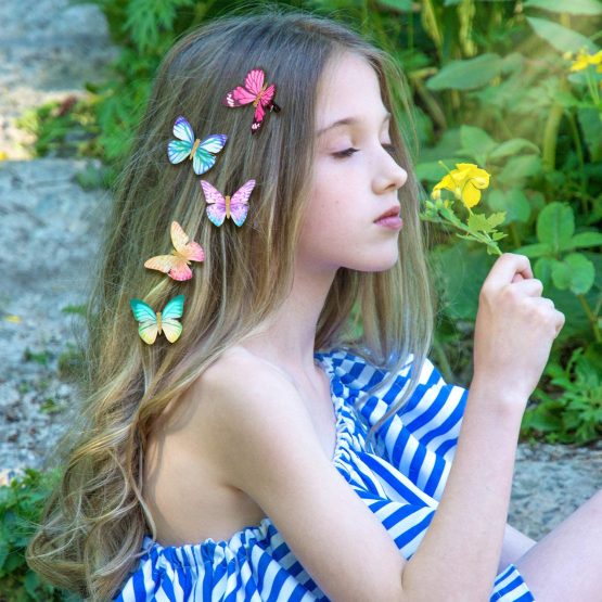 18 Pieces Butterfly Hair Clips Glitter Barrettes Butterfly Snap Hair Clips for Teens Women Hair Accessories (Style Set 1) - Image 4
