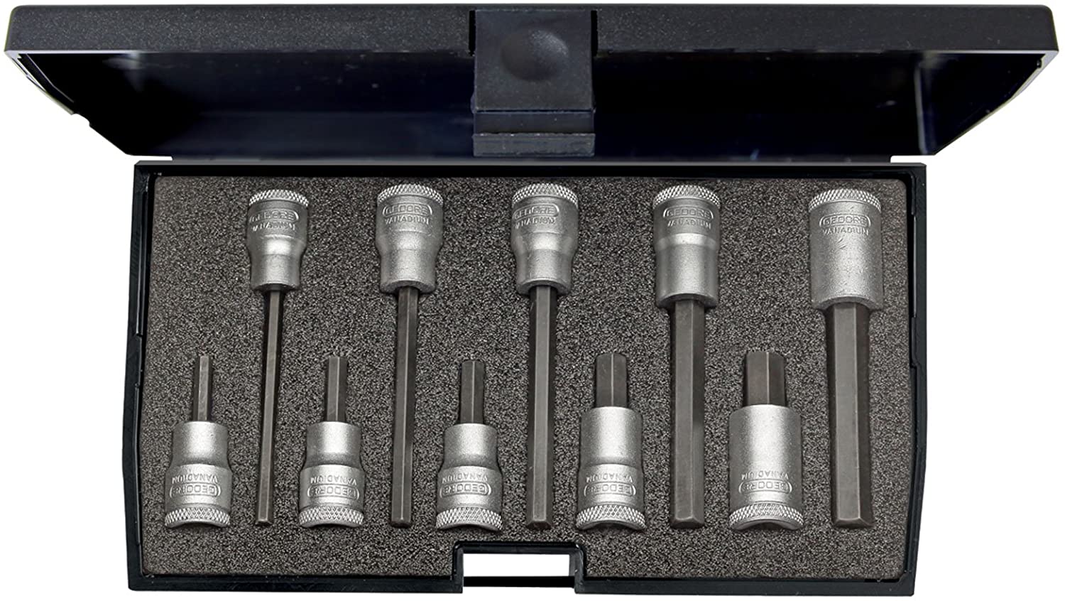 Gedore in 30 LKM Screwdriver bit Socket Set 3/8" 10 pcs in-hex 4-10 mm, Variety pack