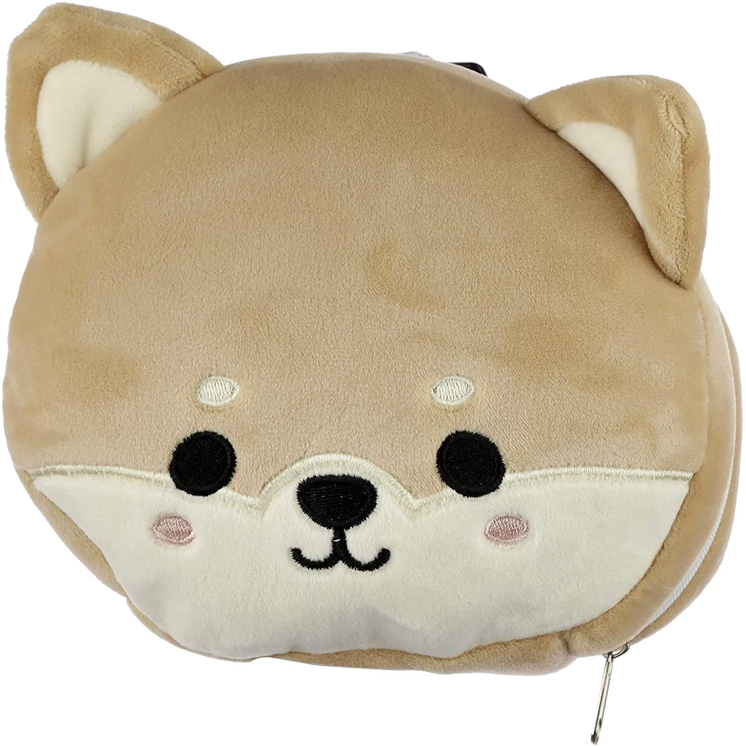 Puckator Relaxeazzz Shiba Inu Dog Round Plush Travel Pillow & Eye Mask, Sleep Eye Mask Masks - Image 3