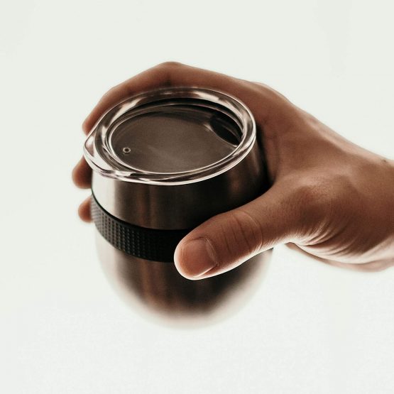 Reusable Coffee Cup - CAFE CONCETTO - 8oz/230ml - Premium Insulated Tumbler with Lid - Keep On-The-Go Drinks from Water to Wine Hot or Cold - Stainless Steel (Graphite) - Image 3