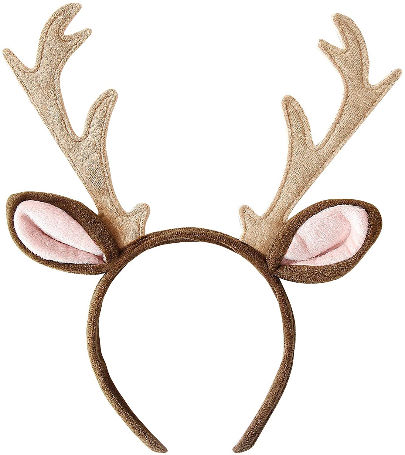 W WIDMANN MILANO Party Fashion - Adult Reindeer Headband, Snowmen, Christmas, Carnival, Theme Parties, Brown