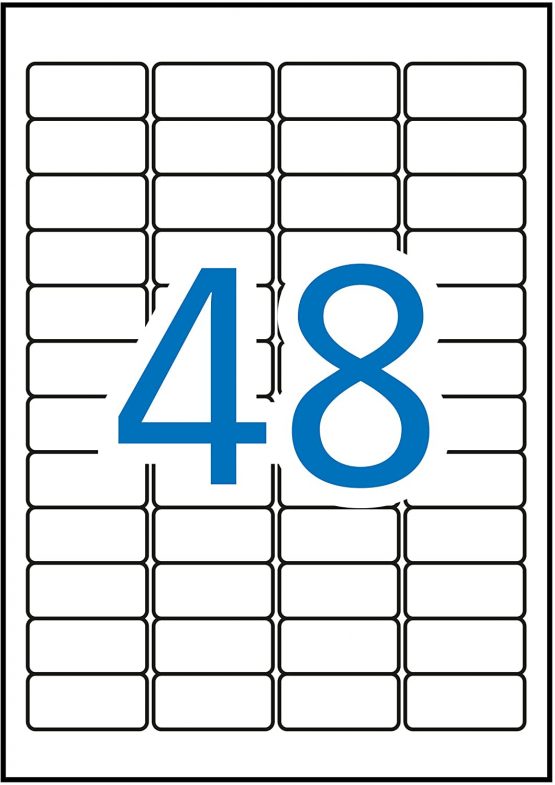 Agipa 12112 Weatherproof Film Labels 45.7 x 21.2 mm White - Image 2