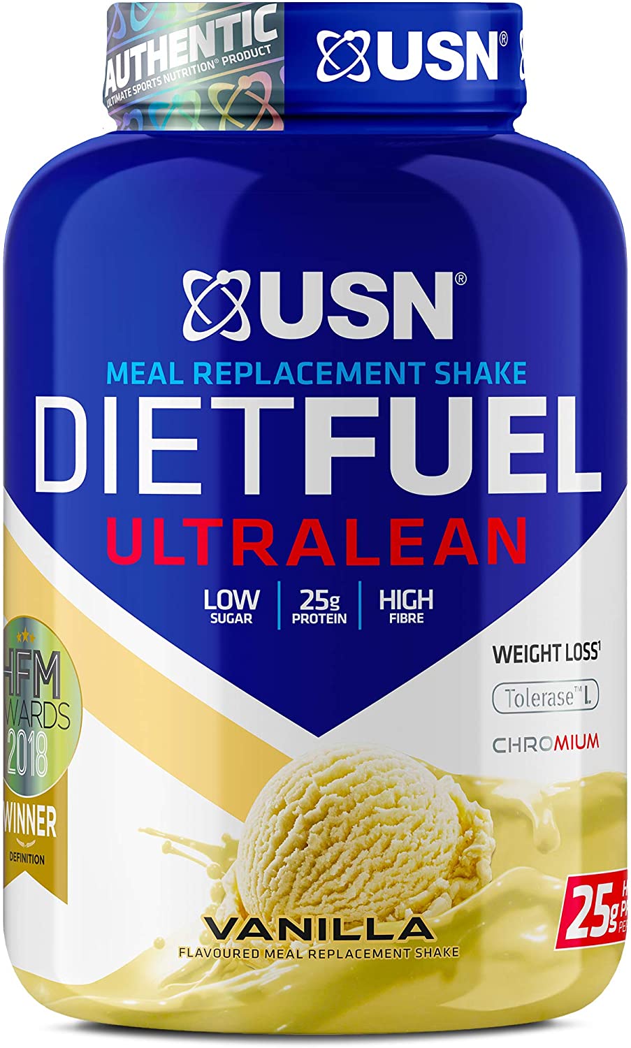 USN I Diet Fuel Ultralean Meal Replacement Shake (Vanilla, 1kg, 18 Servings/Meals) High Protein