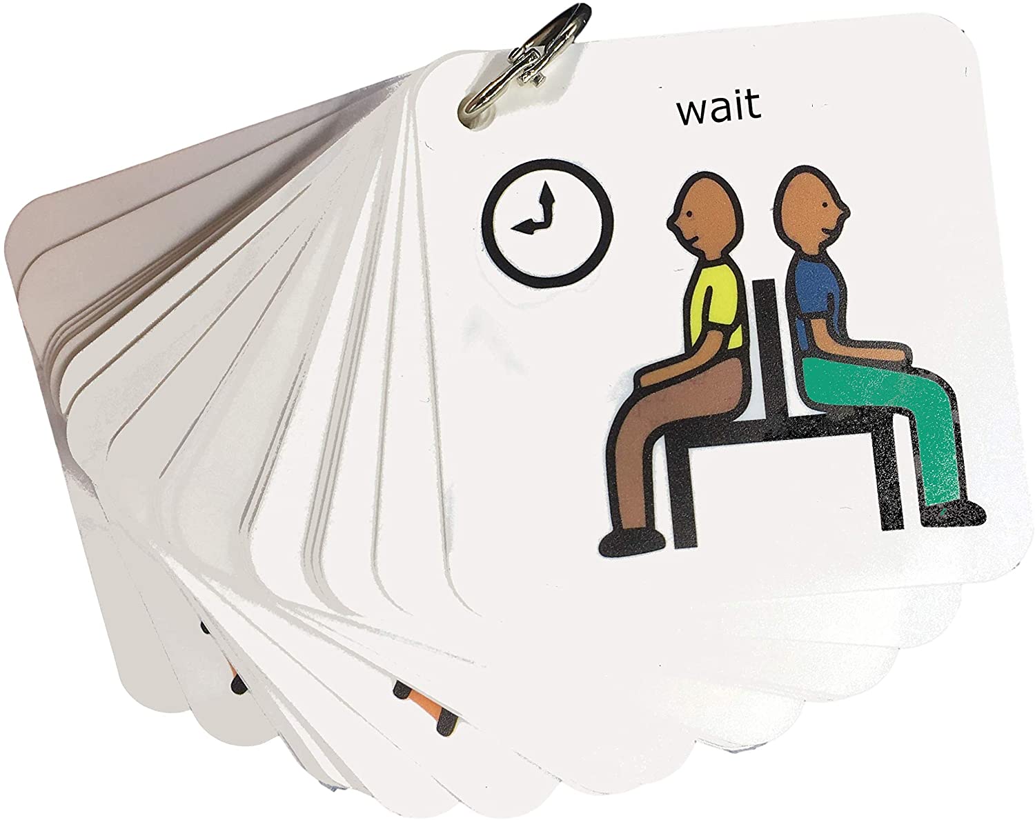 Behaviour Keyring Nonverbal Autism Lanyard, 22 Communication Cards, SEN, Autism Learning Resources - Image 2