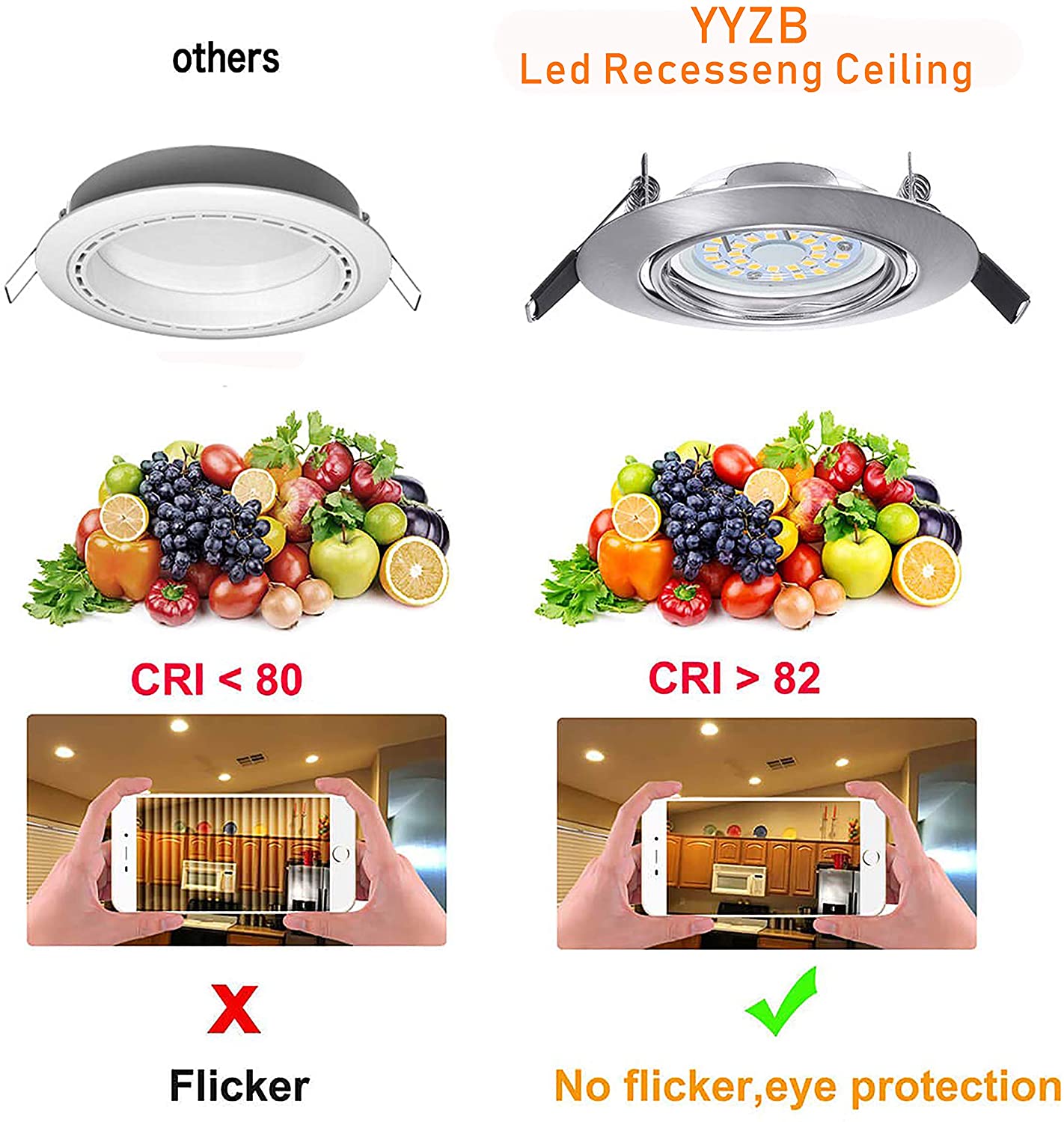 LED Downlights for Ceiling 7W GU10 Spotlights Modern - Image 4