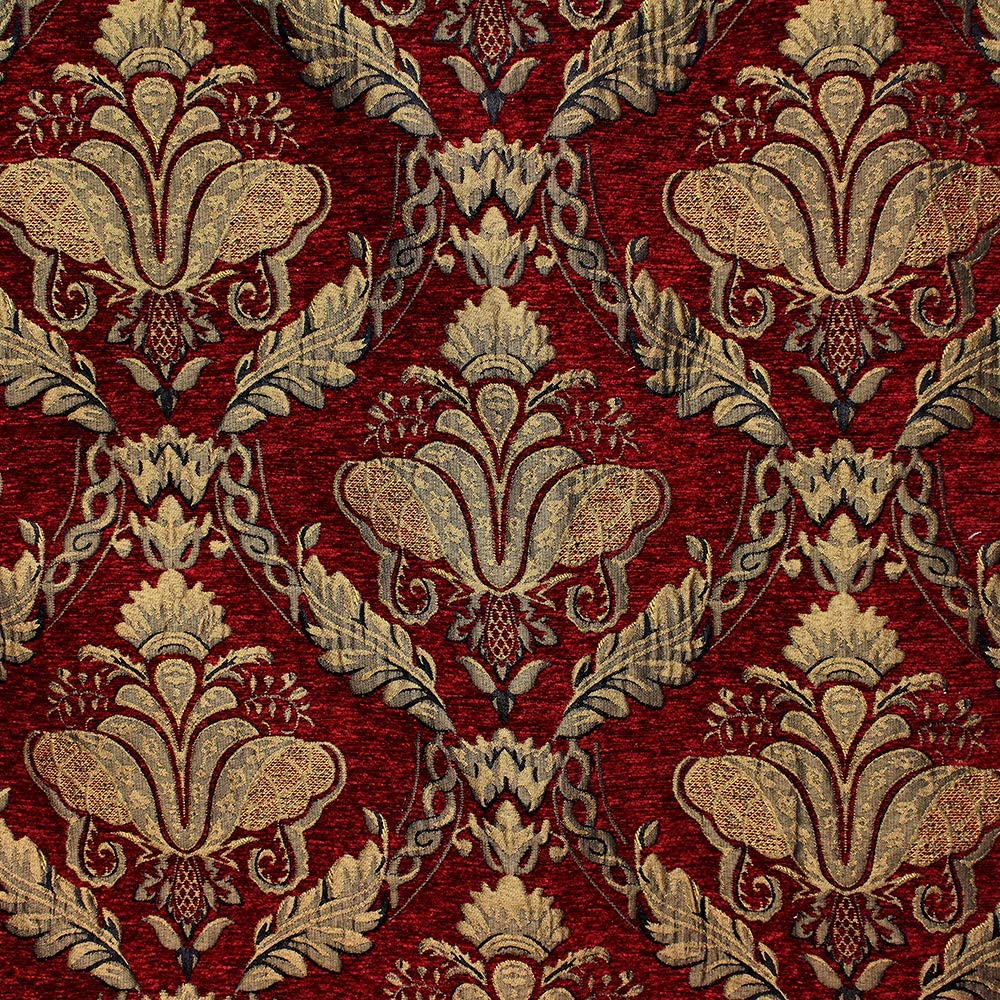 Paoletti Shiraz Throw Bed Runner - Embroidered Damask Jacquard Burgundy Gold (Burgundy Red - 130 x 170 cm) - Image 2