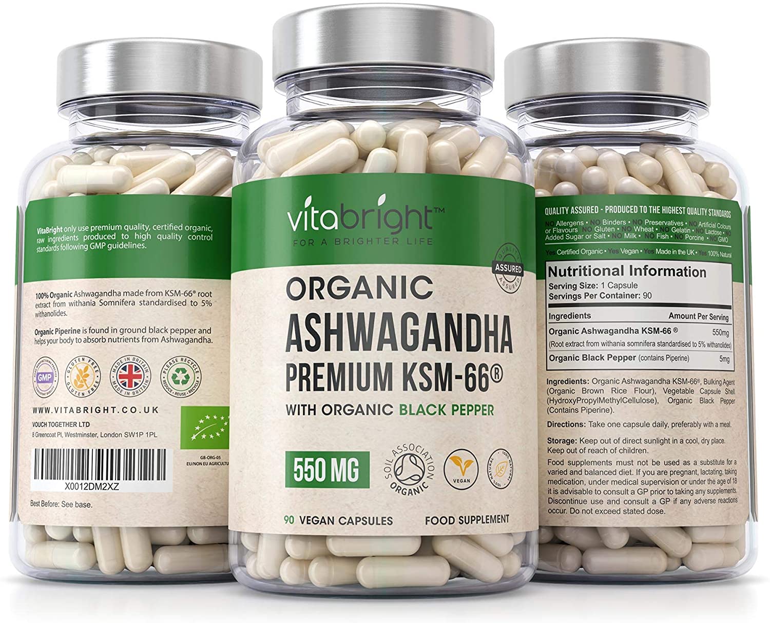Ashwagandha KSM 66 Root Extract Capsules, 90 count (Pack of 1) - Image 3
