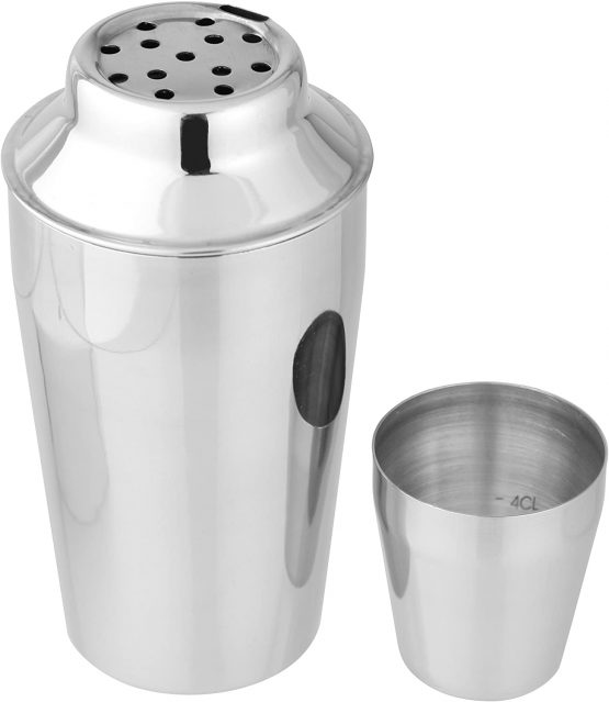 Fackelmann Cocktailshaker of Stainless Steel, Silver, 19 x 7 x 7 cm