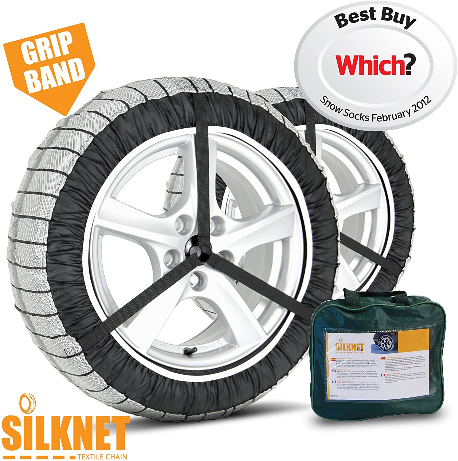 Silknet Snow Socks - Size 100 - Awarded 'Which Best Buy' - Universal To Fit 255/60 R18, 275/45 R20, 255/55 R19 and More