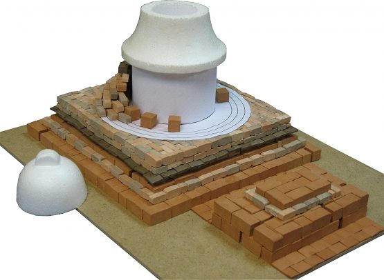 DOMUS-KITS Domus Kits40552 Geography Pagoda Budista Wat Sa Si (Sukhothai) Model, Scale 1:60, Multicoloured - Image 3