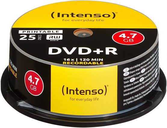 Intenso 4811154 DVD+R 16x Printable 25 Pack Cakebox
