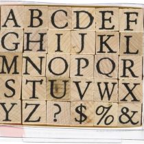 Artemio Stamps Set Alphabet Upper case-1cm