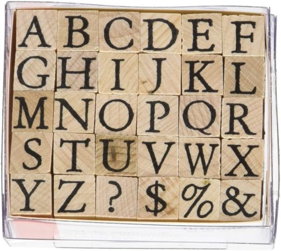 Artemio Stamps Set Alphabet Upper case-1cm