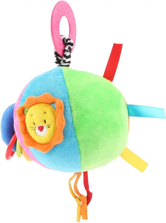 Small Foot 11425 Colourful Plush, Baby Rattle, Activity Ball, Infant's Toy, Multicolored - Image 4