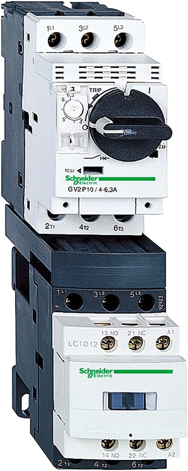 Schneider Electric gv2dp114bd TeSys gv2-dm arrancador COMBI, not reversible, Type 2, 3P, 6 - 10 A, 24 VDC