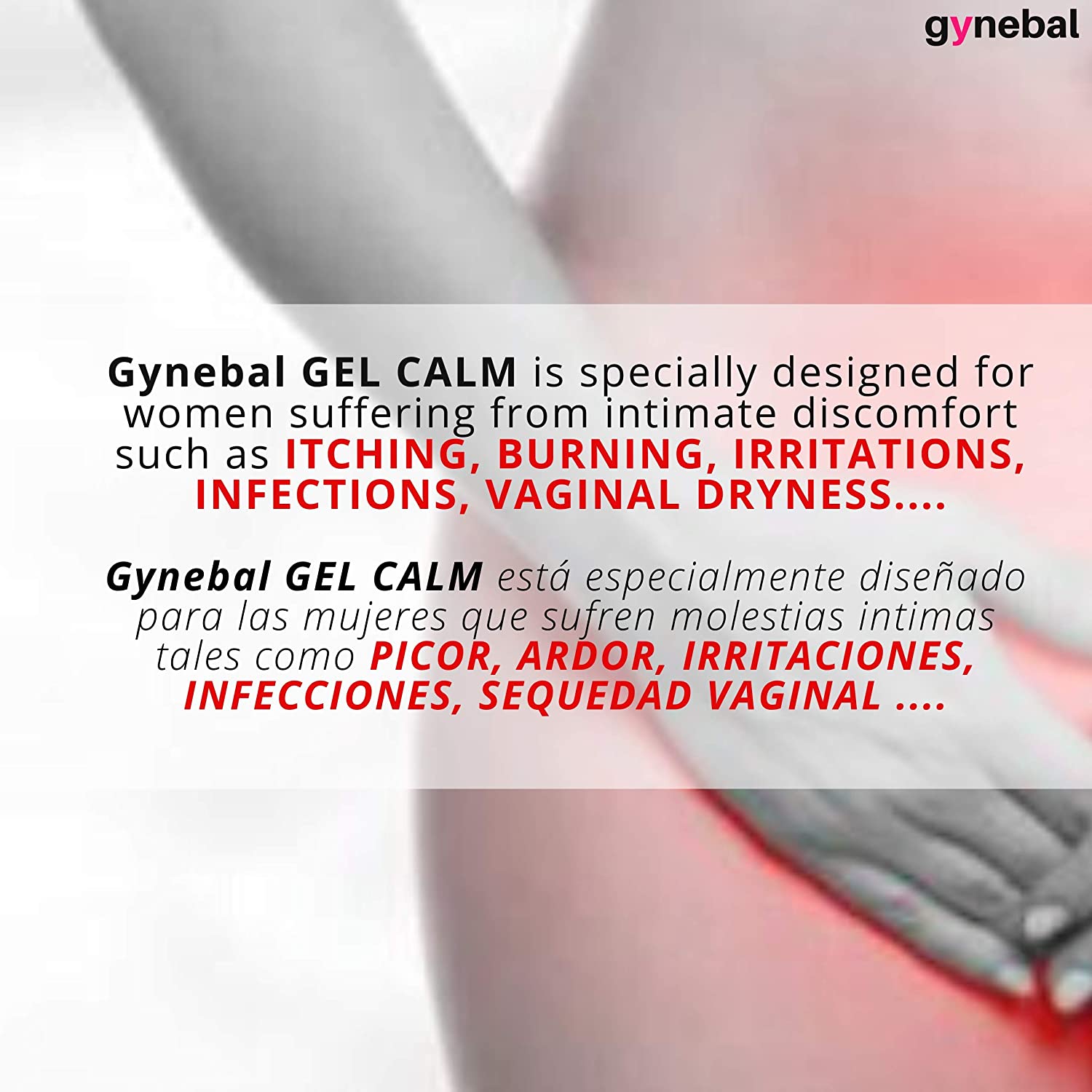 GYNEBAL Calm PREBIOTICS Gel for External use, 50 ml, Vulvar moisturiser Gel that Relief Womens Intimate uncomfortableness - Image 2